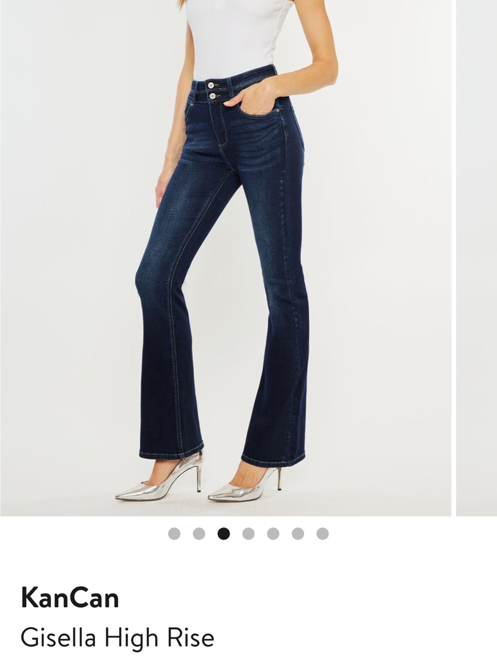 KanCan Dark Blue High-Rise Flare Jeans - DRY CLEANED